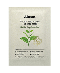JMsolution Releaf Mild Acidic Tea Tree Mask - Маска тканевая с экстрактом чайного дерева 30 мл